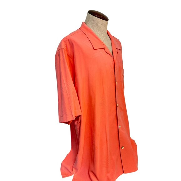 Tommy Bahama Coral Short-Sleeve Button-Up Shirt XXL Mens Silk Shirt - Picture 2 of 4